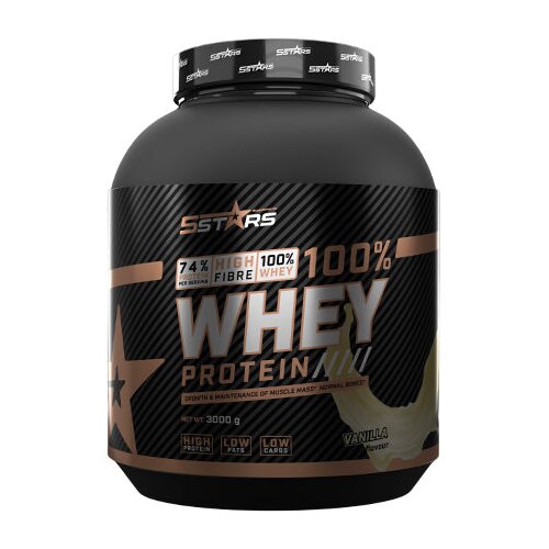 5 STARS whey protein 3kg – visokokvalitetni protein za rast mišića i oporavak - vanila Slike