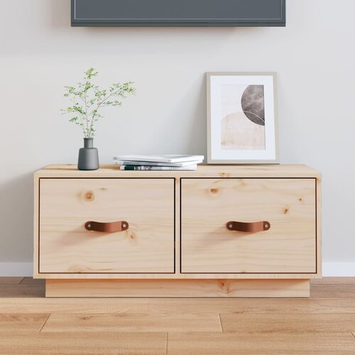 vidaXL TV omarica 80x34x35 cm trdna borovina Cene