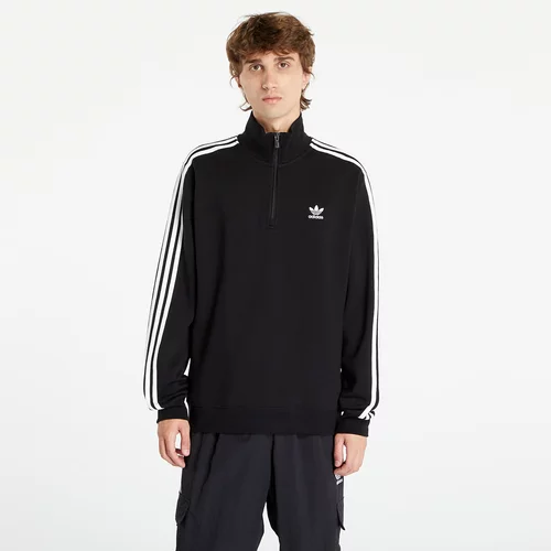 Adidas Adicolor 3-Stripe Half-Zip Crewneck Black/ White