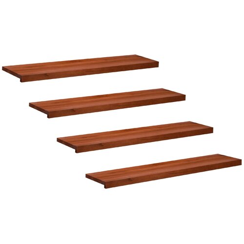 Step treads 4 kom. 120 x 30 x 2 cm Smeđa Čvrsto drvo bukve Cijene