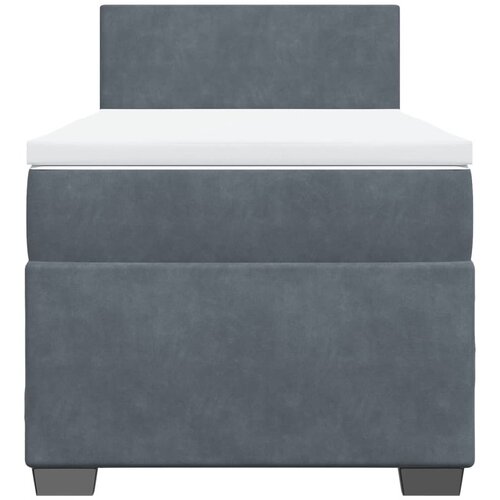 Box spring krevet s madracem tamnosivi 80 x 200 cm bar&amp;scaron;unasti Slike