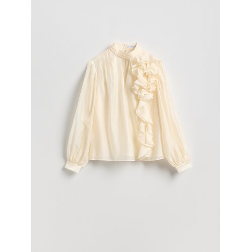 Reserved - Bluza s 3D aplikacijom - krem Cijene