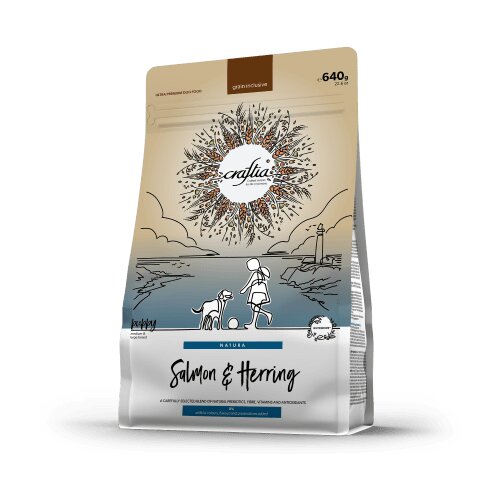 Craftia natura salmon & herring puppy medium & large breed - 640 g Cene