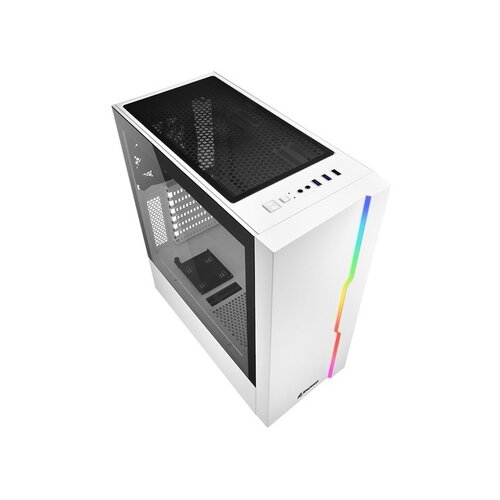 Sharkoon kučište- RGB Slider White (bijelo; staklena strana; ATX; 6x120mm; 2xUSB3.0; 1xUSB2.0; I/O) Cijene