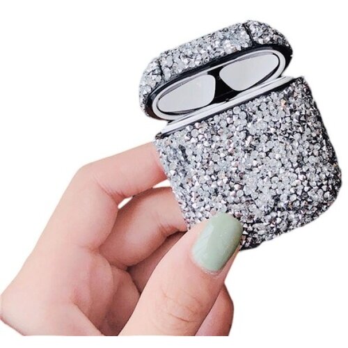 Venisymlis Ovitek Bling Diamond za slušalke AirPods, ovitek z okrasnimi kamni, odporen proti udarcem, z obeskom za ključe, (22102450) Cene
