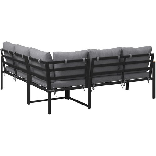 Ambia Garden LOUNGE GARNITURA tkanina akacija masivno aluminij Slike