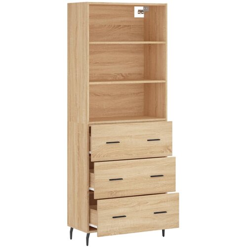  Visoka komoda hrasta sonome 69,5x34x180cm od konstruiranog drva Slike