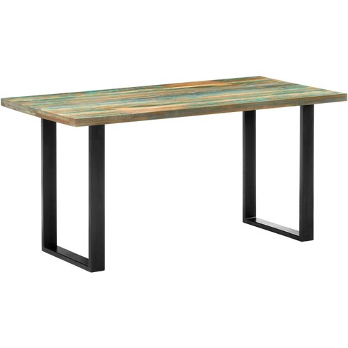  Blagovaonski stol od masivnog obnovljenog drva 160 x 80 x 75 cm Slike