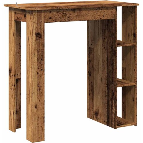  Barski stol sa policom za odlaganje Staro drvo 102x50x103,5 cm Slike