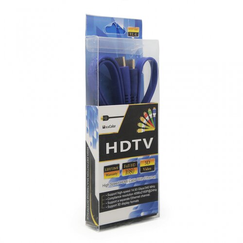 Kabl Flet HDMI na HDMI 1.5m plavi Cene