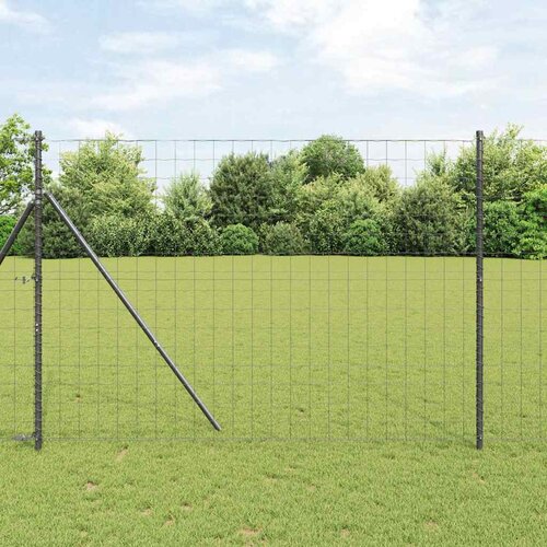 Euro Ograđivanje Ukop 10 x 1,6 m Čelik premazan PVC-om Siva Cene