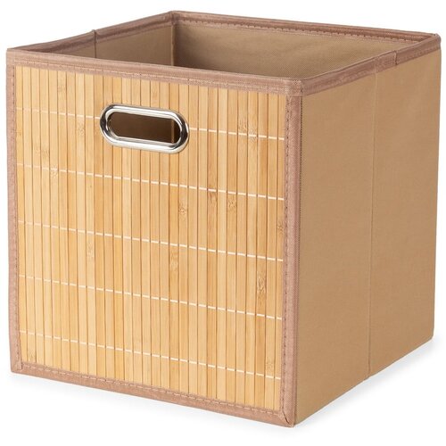 Compactor Škatla za shranjevanje iz bambusa v naravni barvi 31x31x31 cm – Cene