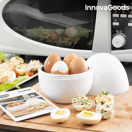 InnovaGoods Nosilec za kuhanje jajc v mikrovalovki z recepti Boilegg Cene