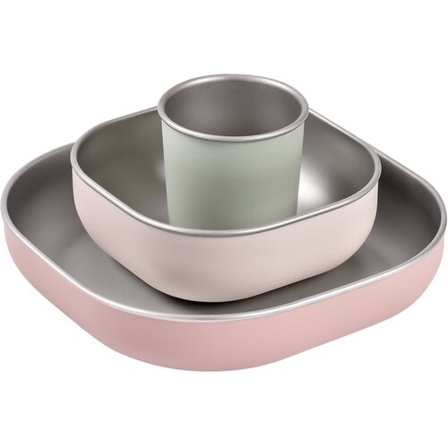 Beaba Stainless Steel Meal Set komplet pribora za jelo Cotton Candy 4m+ Slike