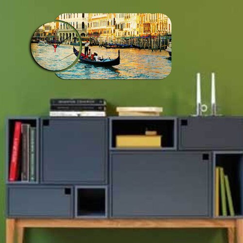Wallity zidni sat YMS-09, 68x32 cm, 2 dela Cene