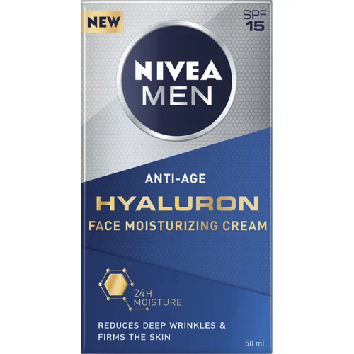 Nivea men Hyaluron Anti-Age SPF15 hidratantna krema protiv starenja 50 ml za muškarce