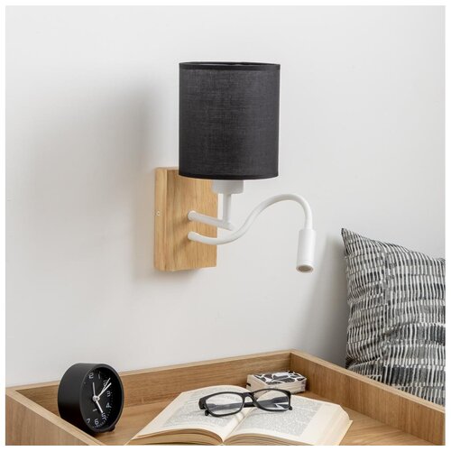  Brilagi - LED zidna lampa NUBILA WOOD 1xE27/25W/230V + LED/3W hrast/crna Cene