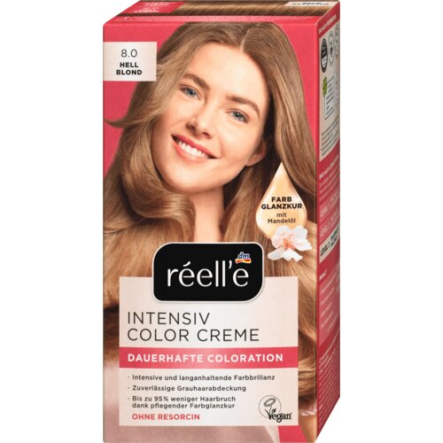réell‘e intensiv color creme boja za kosu- 8.0 svetloplava 110 ml Slike