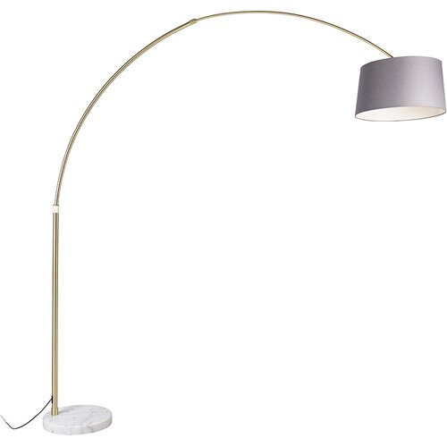 QAZQA Medeninasta svetilka z marmorno tkanino, odtenek 45 cm - XXL Cene