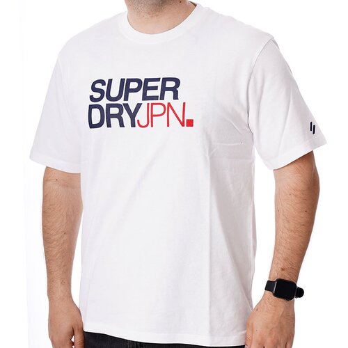 Superdry Majice s kratkimi rokavi T-shirt Sportswear Logo Coupe Ample Blanc Homme Bela Cene
