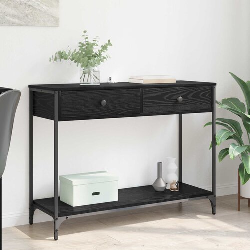  Konzolna stolica s ladicama Crni hrast 100 x 34,5 x 75 cm Cijene