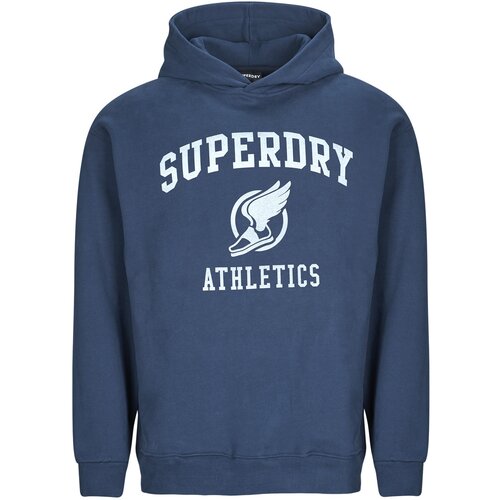 Superdry Puloverji OVERSIZE VINTAGE ATHLETIC Modra Slike