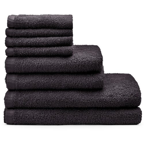 Catherine Lansfield Crni brzosu&amp;scaron;eći/od frotira pamučni set ručnika 8 kom Quick Dry &amp;ndash; Slike