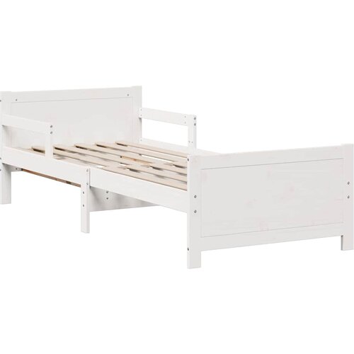  s produžetnim madracem s uzglavljem Bijelo 80 x 200 cm Slike