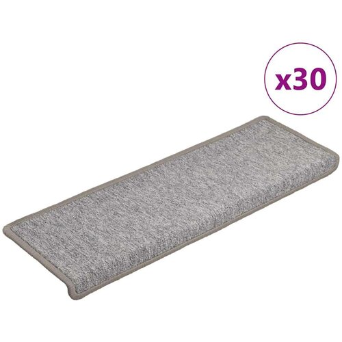 vidaXL Podloge za stopnice 30 kosov 65x21x4 cm svetlo siva Cene