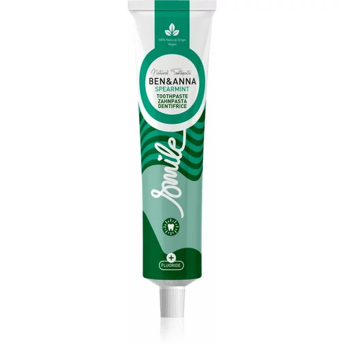 BEN & ANNA Toothpaste Spearmint prirodna zubna pasta s fluoridem 75 ml
