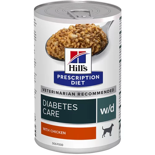 Hill’s Prescription Diet w/d Diabetes Care mokra hrana za pse s piletinom - 24 x 370 g