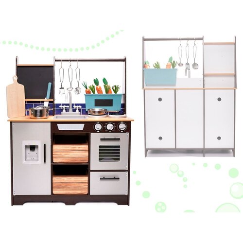  Dječja drvena kuhinja s dodacima LOFT XXL 96cm Slike