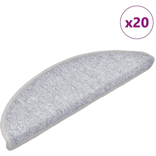  Prostirke za stepenice 20 kom 56x17x3 cm svijetlo sive poluokrugle Cene