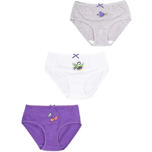Yoclub Kids's Cotton Girls' Briefs Underwear 3-pack BMD-0031G-AA20-002