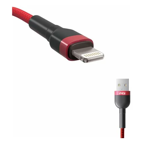 Ms CABLE 2.4A USB-A 2.0-LIGHTNING,1m,crveni
