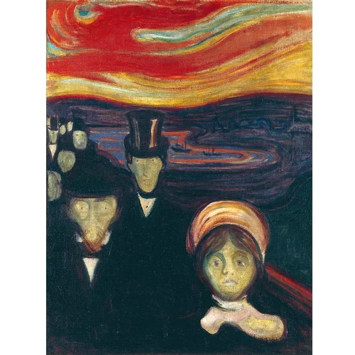 Fedkolor Reprodukcija slike Edvard Munch - Anxiety, 45 x 60 cm