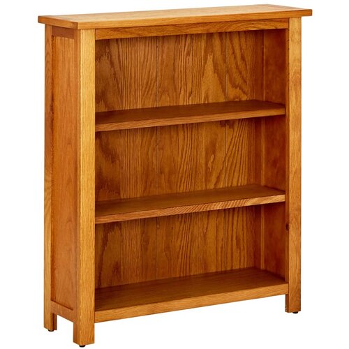 vidaXL Biblioteka od masivne hrastovine s 3 police 70 x 22,5 x 82 cm Cijene