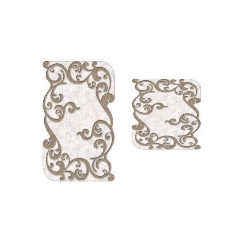  210Fg41515Bj beigewhite bathmat set (2 pieces) Cene