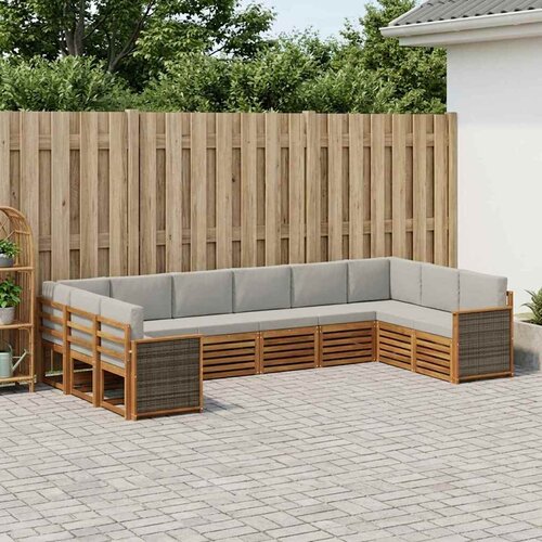  Set vanjskih sofa 7 kom. Prirodna i svjetlosiva Cijene