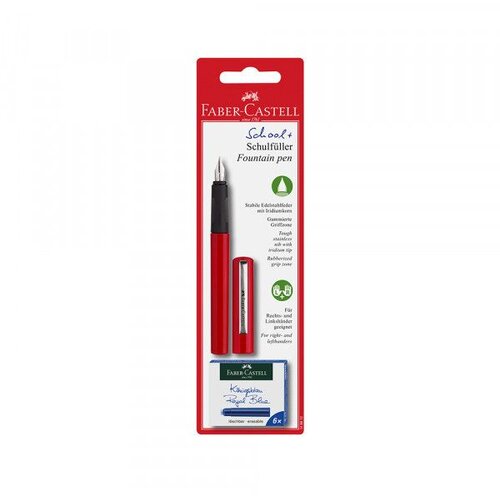 Faber-Castell Nalivno pero Faber-Castell, rdeče + 6 črnilnih vložkov GRATIS Cene
