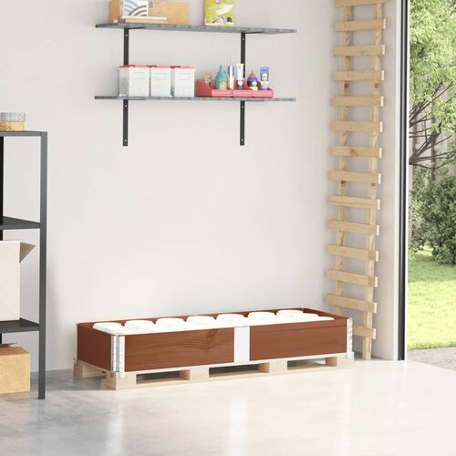 vidaXL Paletni okvir rjav 150x50 cm trdna borovina Cene