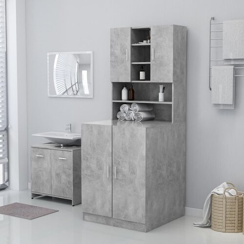 vidaXL omara za pralni stroj betonsko siva 71x71,5x91,5 cm Cene