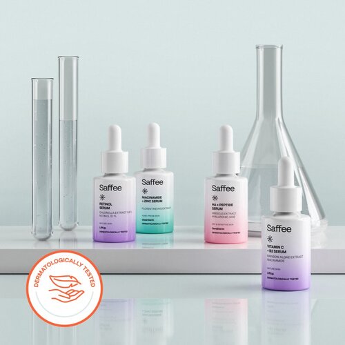 Saffee LiftUp Vitamin C + B3 Serum serum za osvetljevanje proti temnim madežem z vitaminom C + B3 30 ml Slike