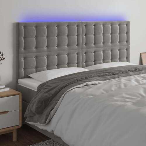  Uzglavlje svjetlosivo 180x5x118/128 cm bar&amp;scaron;unasto Slike