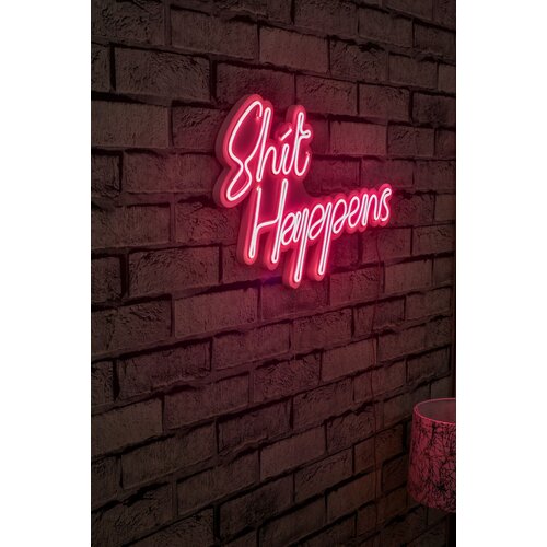  Shit happens - pink decorative plastic led lighting Slike