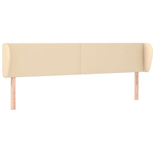  Uzglavlje s u&amp;scaron;ima krem 183x23x78/88 cm od tkanine Slike