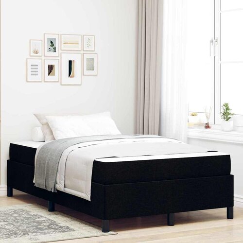 VidaXL Krevet s opruga kutije Crna, Crna 120 x 190 cm Slike