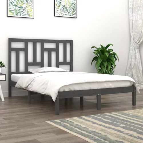  za krevet od masivne borovine sivi 200 x 200 cm
