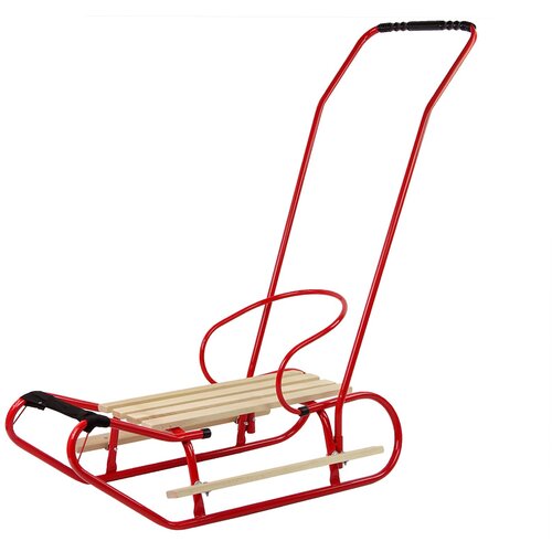 Metal Sled with Push Bar Backrest Strap Red Cijene