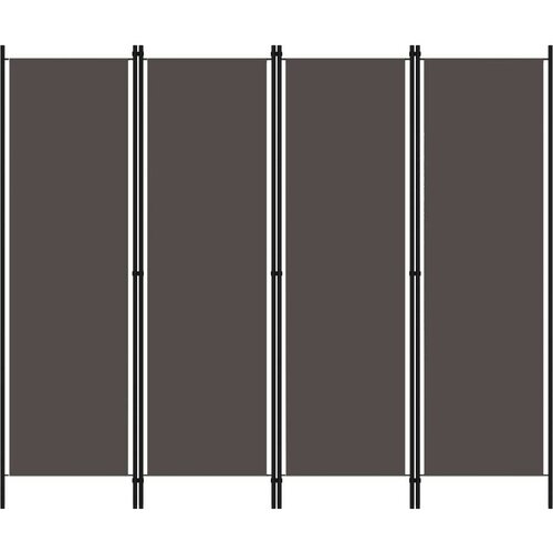 vidaXL Sobna pregrada s 4 panela antracit 200 x 180 cm Cene